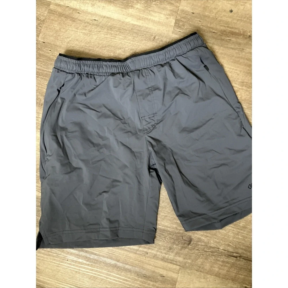 Legend Athletic/Running Shorts Men Small Charcoal Gray Elastic Waist Pockets